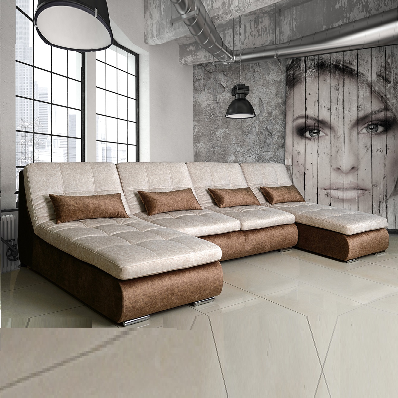 Диваны П-образные